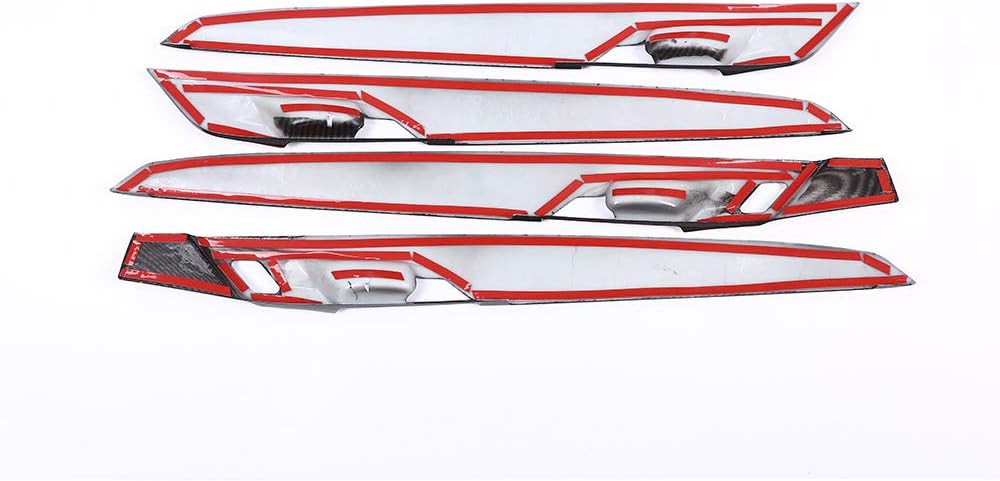 YIWANG Carbon Fiber Style Interior Door Decoration Panel Cover Trims 4pcs For BMW X1 F48 2016-2019,For BMW X2 F47 2018 2019 Auto Accessories