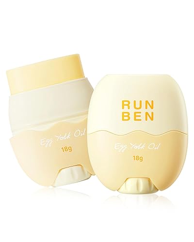 RUNBEN Barra facial nutritiva para bebés, con aceite de yema de huevo, ceramidas, escualano, bálsamo facial de barrera reparadora, alivia la piel