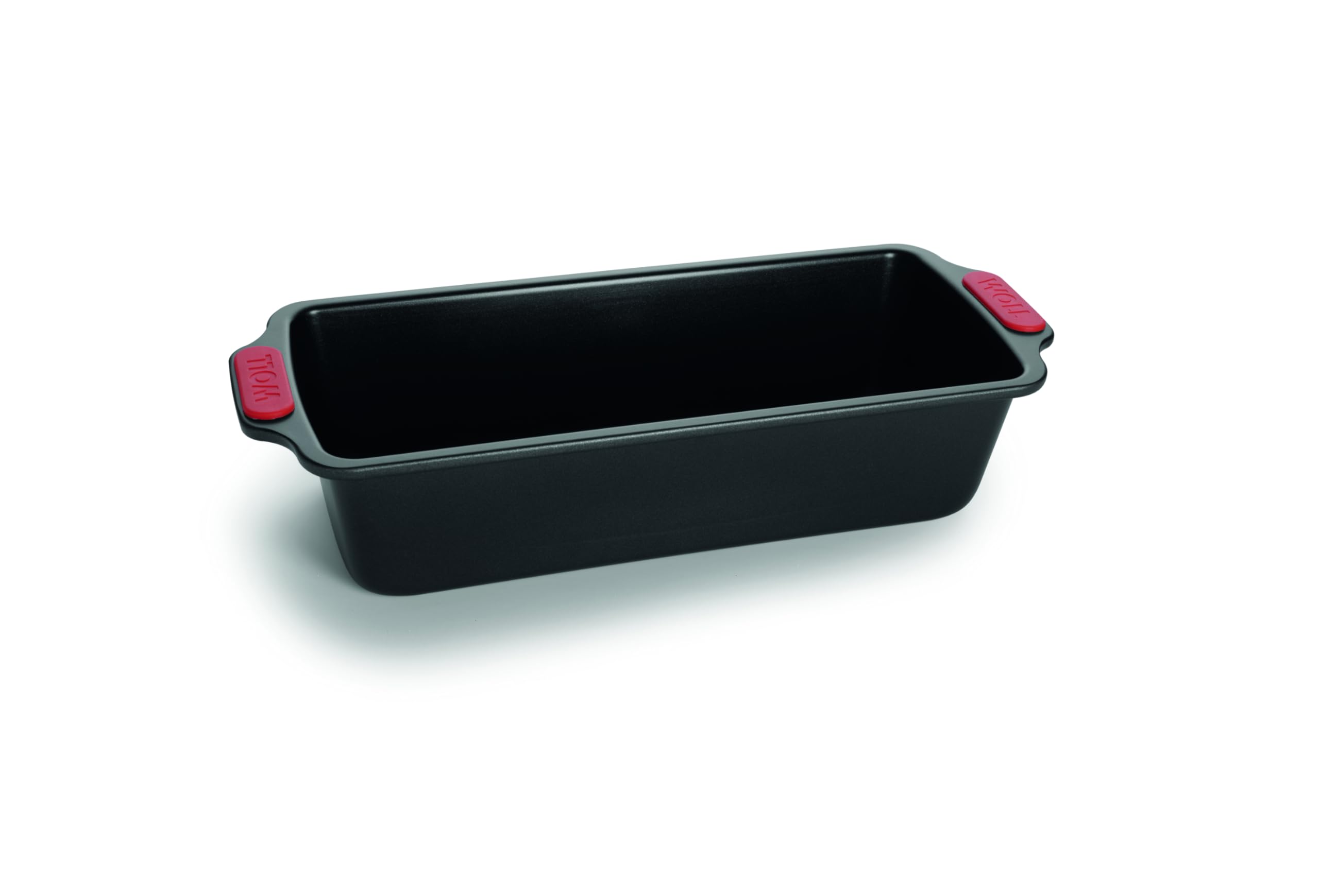 Woll – Bakeware moule à cake 28 cm – antiadhésif, acier aluminisé, poignées en silicone – sans PFAS – résiste jusqu’à 230 °C – noir