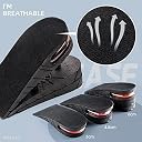 Jamboree!!! Shoe Lifts for Men and Women Elevated, Invisible Cushioned Heel Inserts | Arch Support Elevator Insoles | Lifted, Supportive Comfort Sole Raiser Adjustable, Odor Resistant Black gallery image