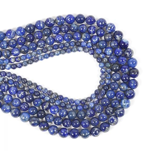Gemstone Beads for Jewelry Making, Sold per Bag 5 Strands Inside, Lapis Lazuli 10mm