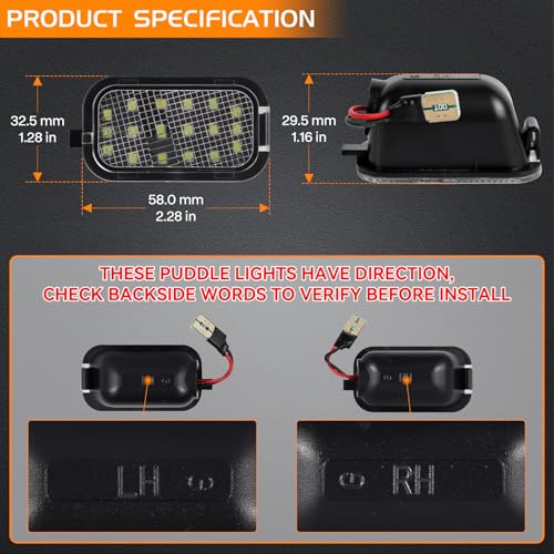 Luces LED bajo espejo lateral para Chevy 2007-2014 miniatura 4