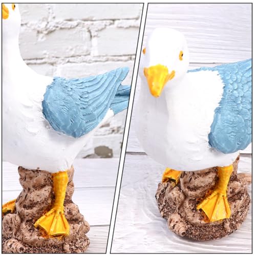 Figurines mouette résine pour égayer un bureau ou décorer un mini paysage végétal