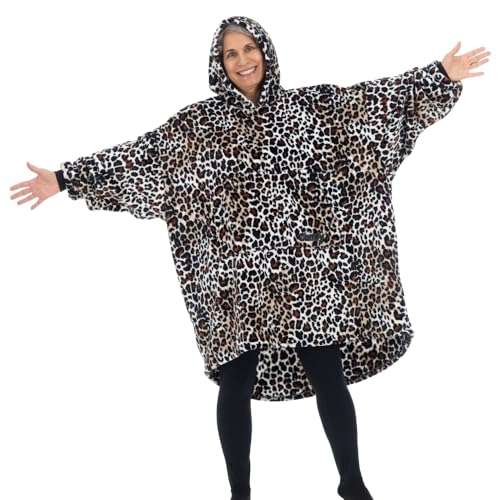 THE COMFY Dream | Lightweight Microfiber Fleece Wearable Blanket Oversized Design with Hood from Shark Tank Soft Oversized Pocket Blanket Warm and Cozy Gifts
