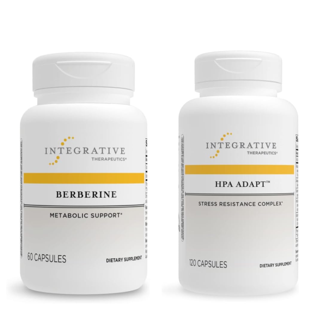 Integrative Therapeutics Bundle with Berberine, 60 Capsules & HPA Adapt, 120 Vegan Capsules - Supplement for Metabolic Support* - Support Healthy Stress Respons