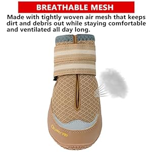 Qumy4pcsdogshoesmediumlargedogbootspawprotectorsforsummerheatprotectionmeshbreathablenonslipdogbootiesforwalkingrunninghikingkhakisize6626x30widthlength Urban Country Home Decor Qumy 4pcs dog shoes medium large dog boots paw protectors for summer heat protection mesh breathable nonslip dog booties for walking running hiking khaki size 6 6 26x30widthlength urban country home decor