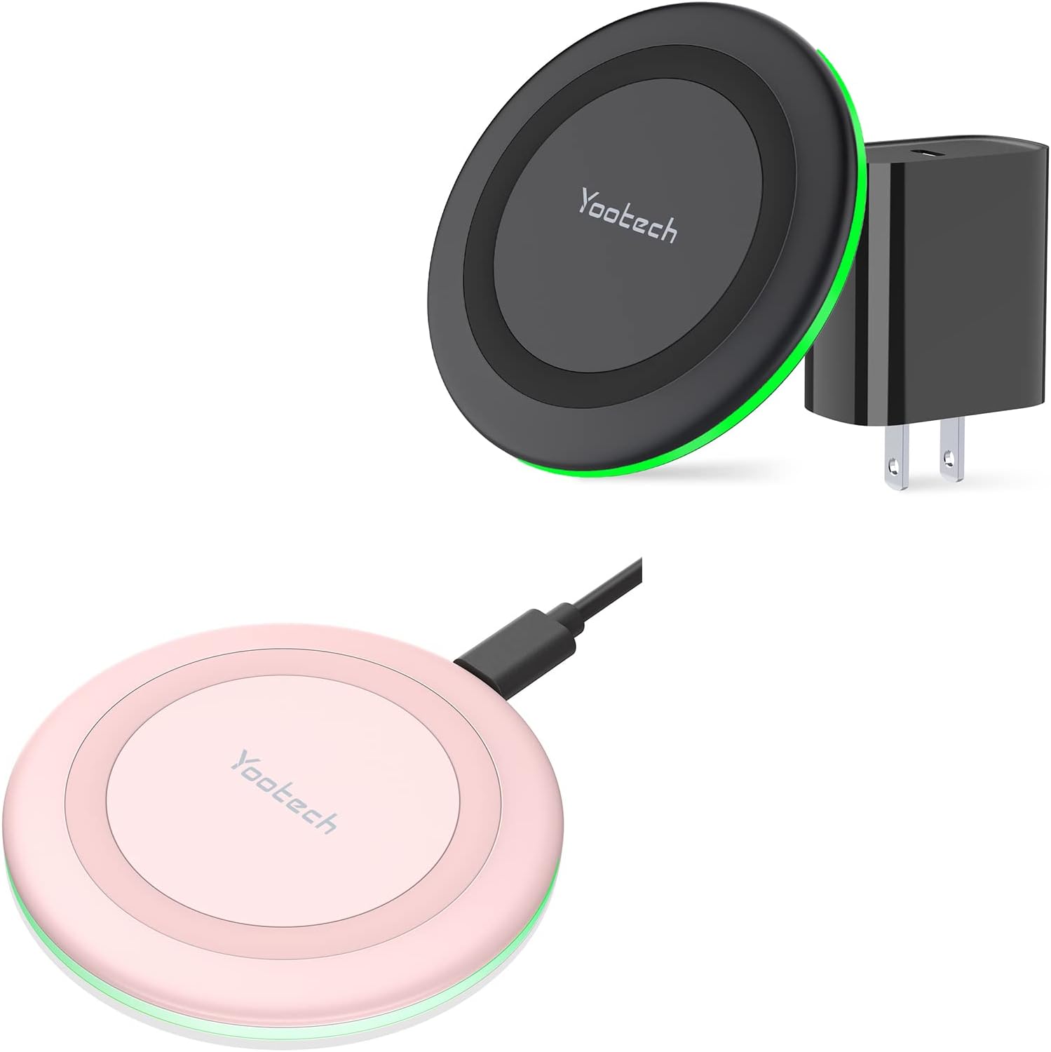[2 Pack] Wireless Charging Pad with Quick Adapter