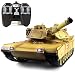 Kikioo Radio Caricabatterie enorme 40 centimetri di simulazione Desert Yellow militare Carro armato da combattimento modello RC Panzer USB remoto Serbatoi di controllo con suono di rotazione della tor