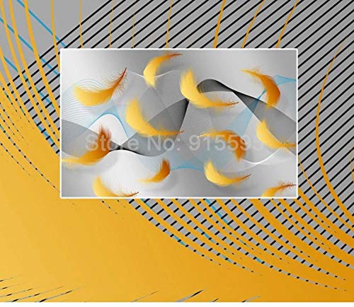 Papier peint lignes abstraites design haut de gamme salon WLLLO