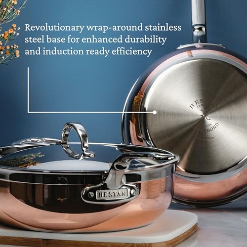 Image of Hestan - CopperBond Collection - 100% Pure Copper Essential Pan, Induction Cooktop Compatible, 3.5 Quart
