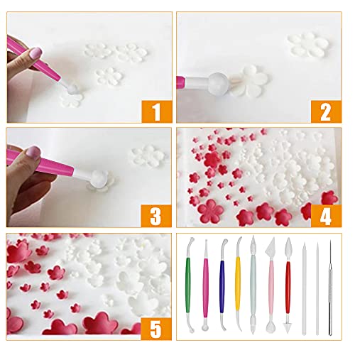 VCRANONR 12 Pezzi Strumenti per Modellare Fondente...