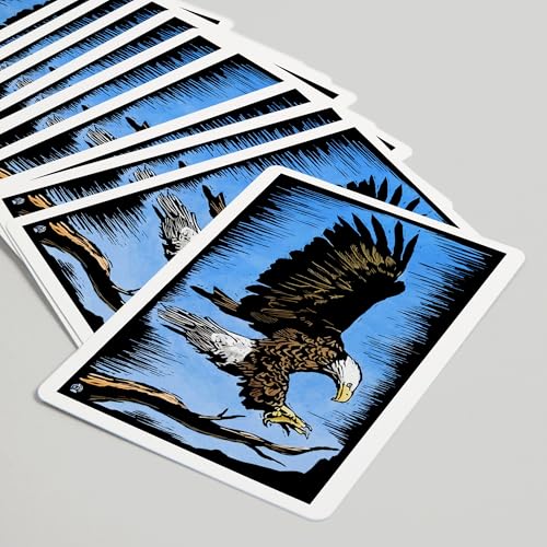 Juego de 52 naipes Póker con diseño de águila calva miniatura 5