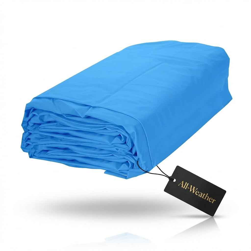 Poolfolie 360x90 cm, rund 0,25 mm, blau, überlappend für Stahlwandpool, UV-beständige, passgenaue Poolinnenfolie Winterfest Aufstellpool
