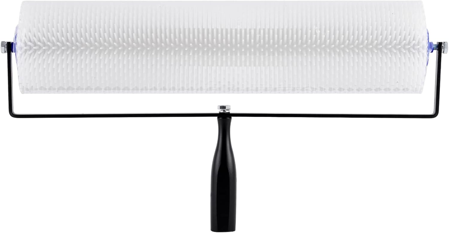 Self Levelling Screed Spiked Roller, Spiked Screed Compound Roller Smooth Fllooring Roller Epoxy Floor Paint Tool (20 inches)