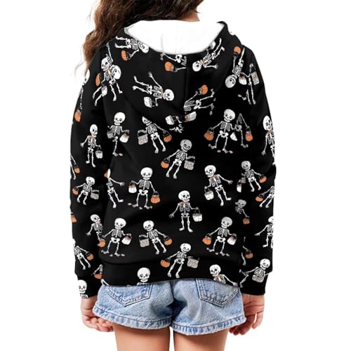 Image of Zipper Hoodie for Kids Full Zip Up Sweatshirt Active Coat Hooded Pullover with Pockets Size 6-16 Boys Girls