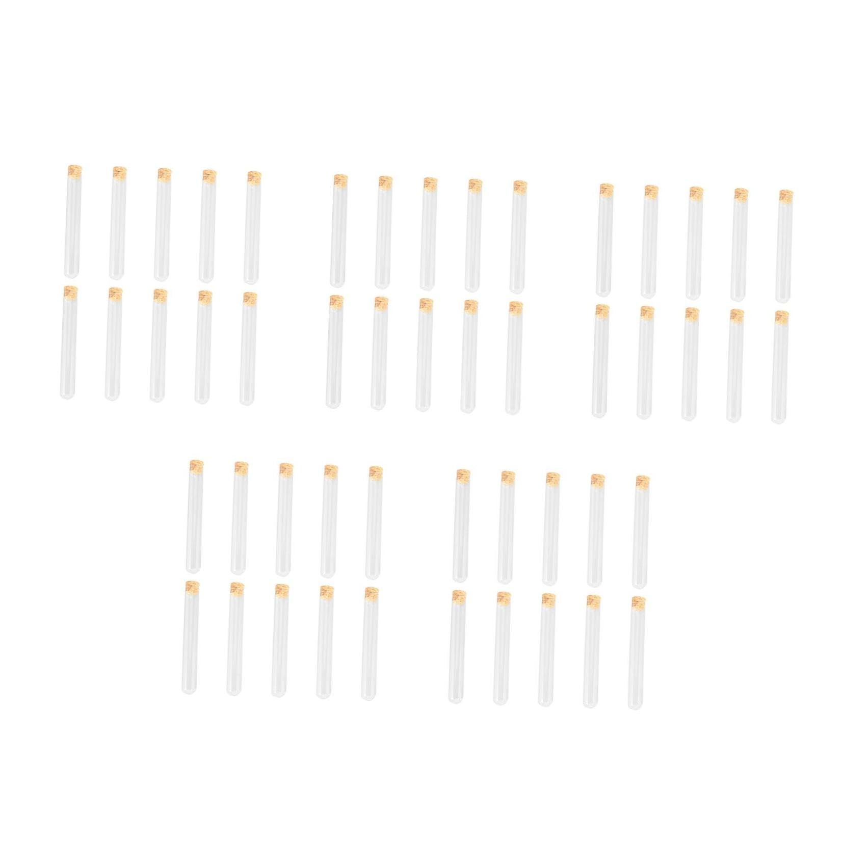 Ciieeo 5 Series Muestra De Contenedores De Almacenamiento Pequeño Tubos De Ensayo De Laboratorio Accesorio De Tubo De Ensayo De Laboratorio Borosilicato Redondo De Madera 10 Piezas X 5