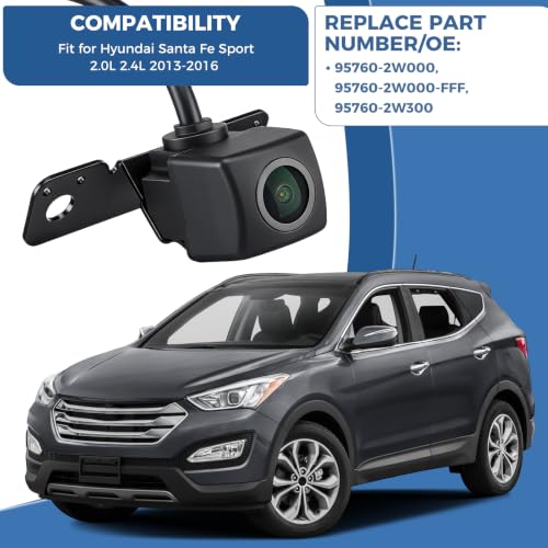 Image of Rearview Camera Backup Camera Fit for Hyundai Santa 2.0L 2.4L 2013-2016 | OE: 95760-2W000 95760-2W000-FFF 95760-2W300