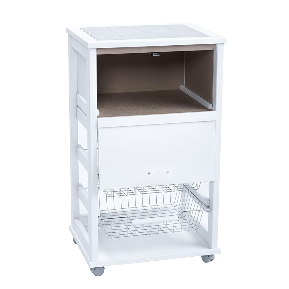 LIBEROSHOPPING.eu - LA TUA CASA IN UN CLICK Carrello Cucina portafrutta portapane con Ruote (Laccato Bianco)