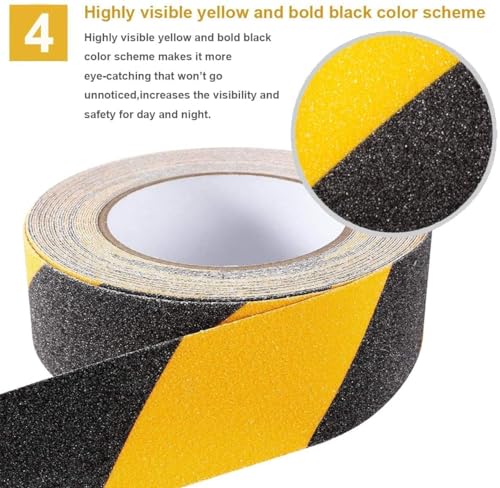 Image of Kimee Tape for Stairs, Anti Slip Tape, Waterproof Strong Adhesive Non Slip Tape, Indoor /Outdoor stairs, Lawn Grip Tape Roll, Safety Anti Slip tape(2 inch)