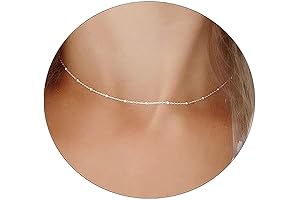 Cute Short Silver Necklace for Teen Girls