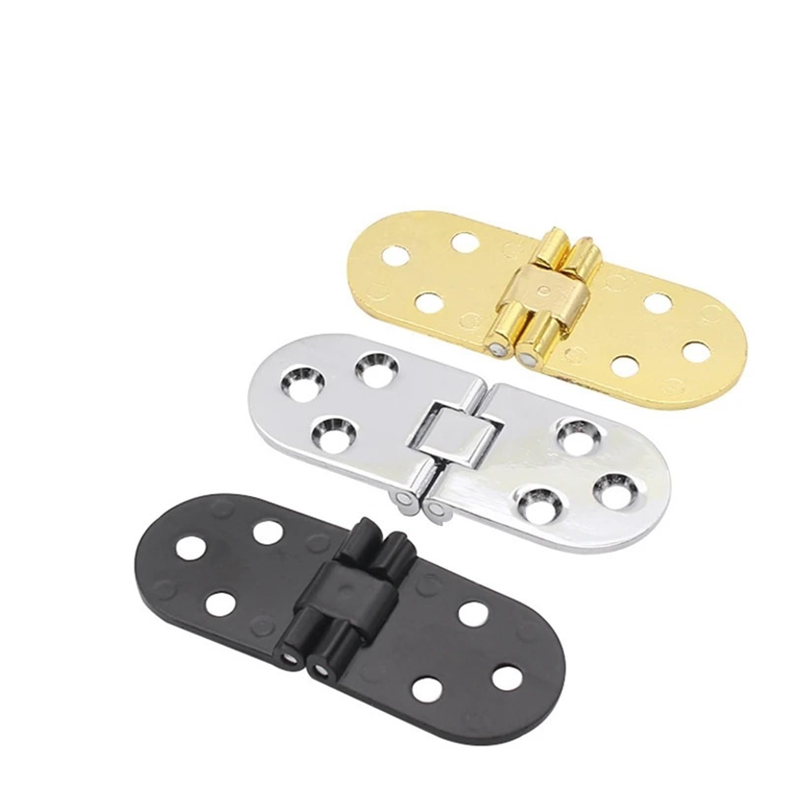 Ymuguegh One Color Folding Table Zinc Alloy Hinges Cabinet Door Furniture Hinges Hardware(Silver5pcs)