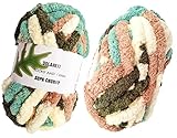 DDL&HEXI 2 Park Super Chenille Chunky Yarn,Blanket Making Kit,Jumbo Knitting Yarn 2x8oz 226g per Bag (206)