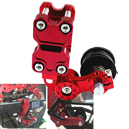 Motorcycle Chain Adjuster Chain Tensioner Automatic Adjuster Aluminum Red For Motocross Dirt Bike