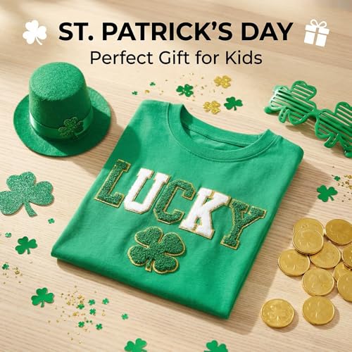 Image of Kids St. Patrick's Day Shirt Boys and Girls Green T-Shirt Clothing 4-12 Years