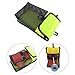 Scuba Diving Gear Storage Bag Mesh Pocket Portable Lightweight Nylon Carrying Bag with Swivel Clip Dive Bag for Freediving Spearfishing Surfing, Fluorescent Yellow, Small Mesh