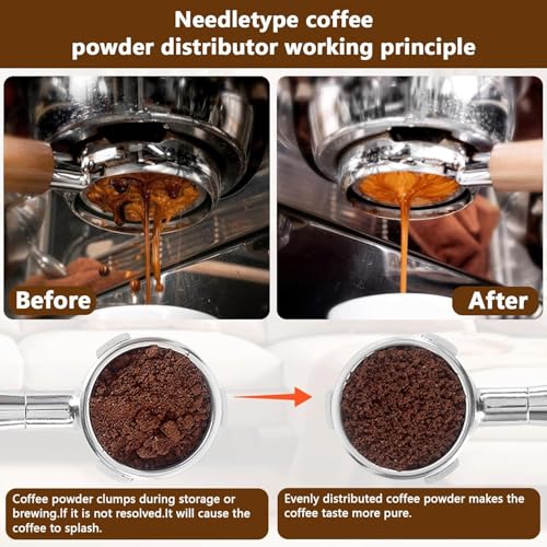 Image of KOFIHAUS Adjustable Coffee Distributor & Tamper 2-in-1 - 58mm Espresso Leveler Tool with Depth Scale - Stainless Steel Base for Consistent Tamping & Perfect Espresso Extraction