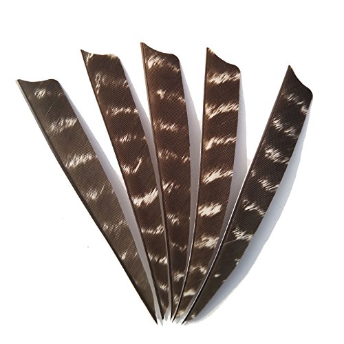 SHARROW 50pcs Plume de Flèche Naturelle 5 Pouces Tir à l'arc Chasse RH