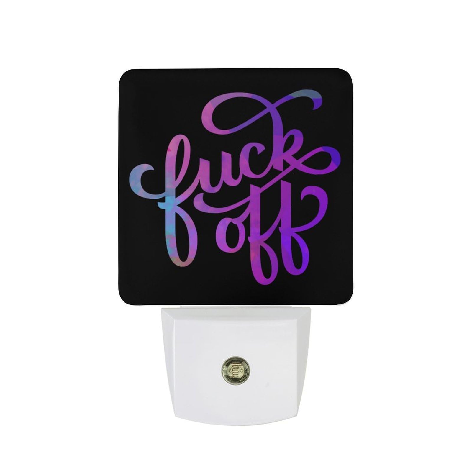 Nqrxadcrt Style Fuck-Off Night Light Plug In Wall Lights Bedside Lamp Bedrooms Home Hallways Decoration