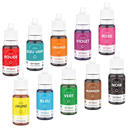 Waysroma Coloranti Alimentari Liquido,10 Colori 10ml Pasticceria Alimentare Colorante per Cuocere Decorare Pasqua