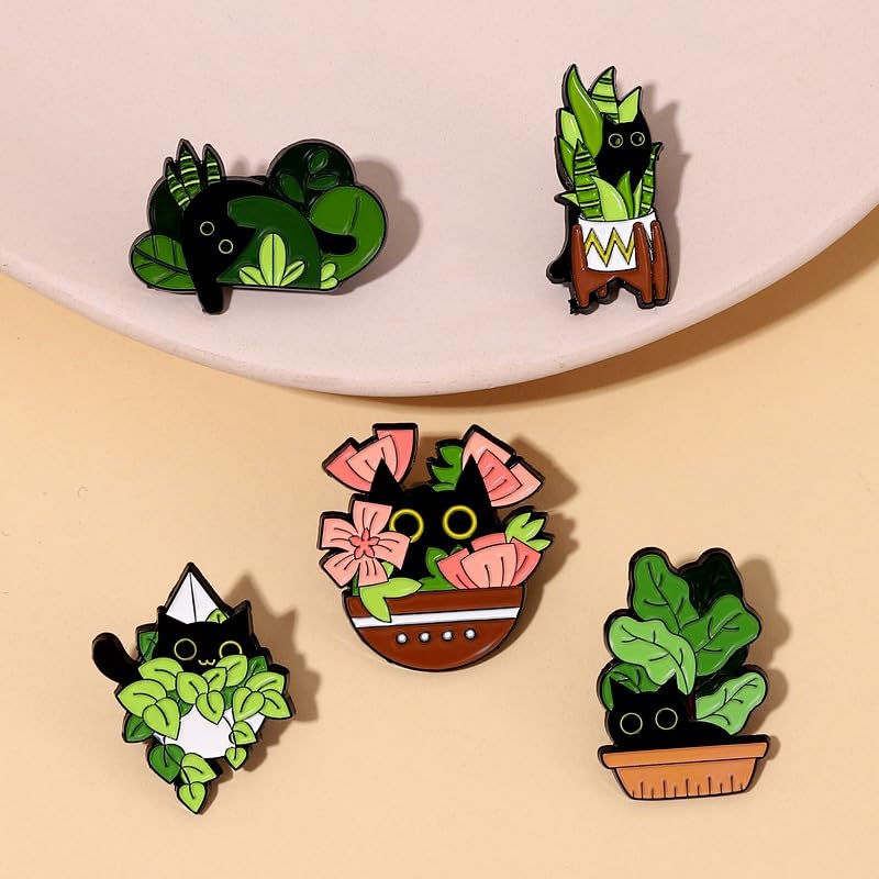 Image of Cute Cartoon Brooch Pins Enamel Brooches Lapel Pins Badge for Women Girls Children for Clothing Bag Decor
