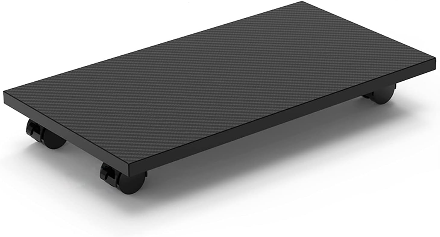 CPU Stand Rolling CPU Stand PC Tower Stand Cart，PC Holder with Brake Wheels for Most PC Tower, Printer, Under Home Office Desk Computer Tower Stand (Color : Black)