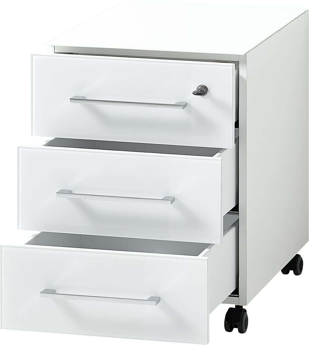 moebel-dich-auf Büromöbel-Set Monterrey Arbeitszimmer Komplettset Büro in verschiedenen Varianten (weiß, Rollcontainer)