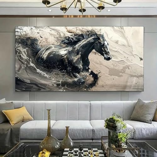 Toile cheval cabré abstrait moderne affiche art mural cadre