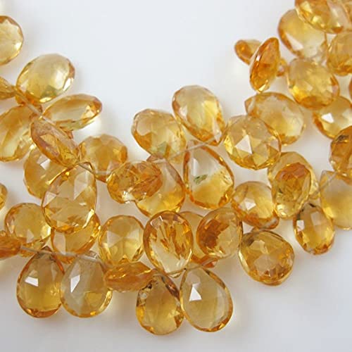 Citrine perles poire contre les bijoux ternes avec ces pierres gemmes facettées lumineuses