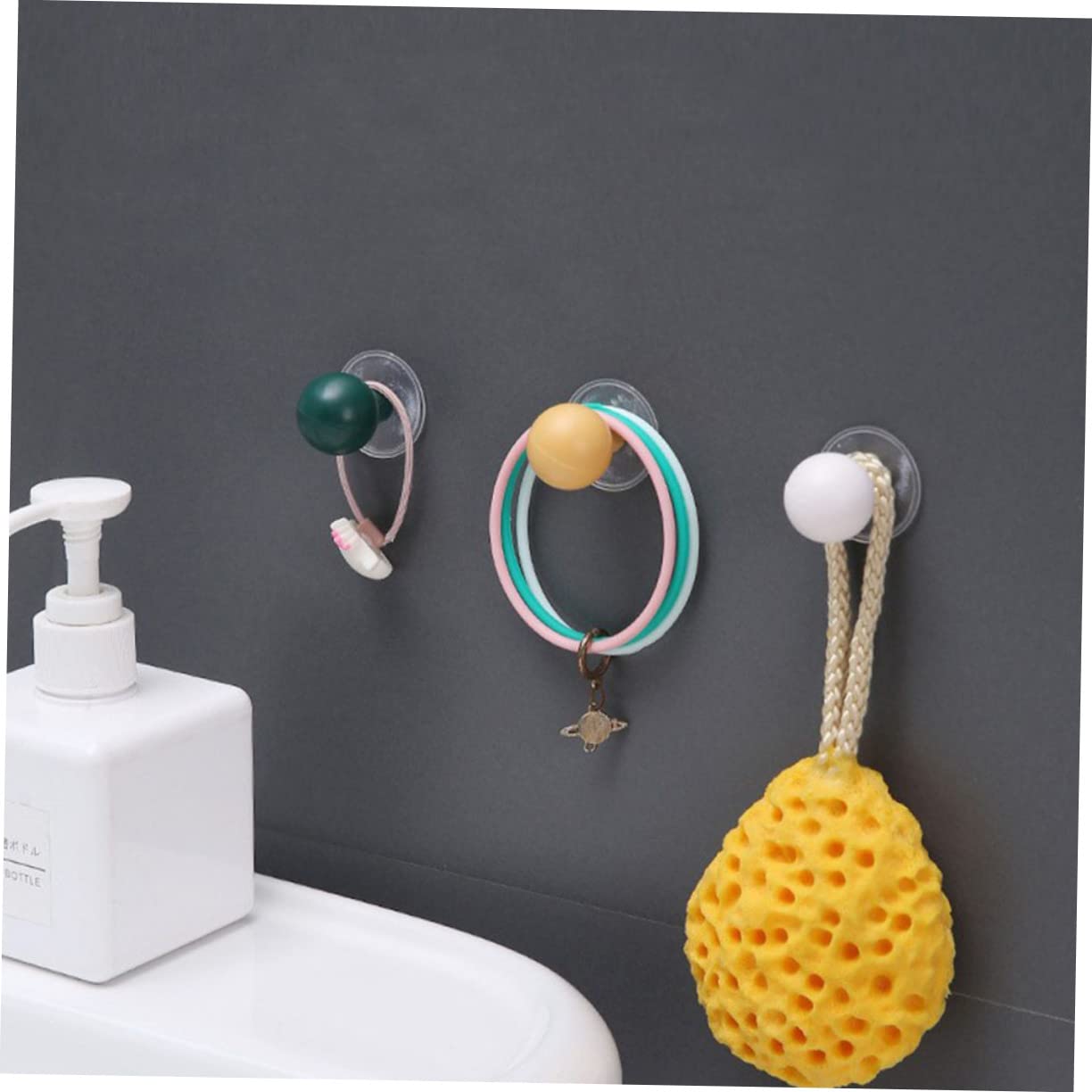 6-Pack Toilet Lid Lifters - Adhesive Silicone Knob Handles, No Drilling, Easy Clean, Cute Animal Design-494934