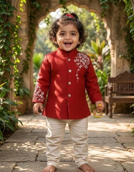 Image of Kid Boy's Ethnic Stylish Suit Set| Comfortable, Breathable, Lightweight, Skin Friendly|SL 134
