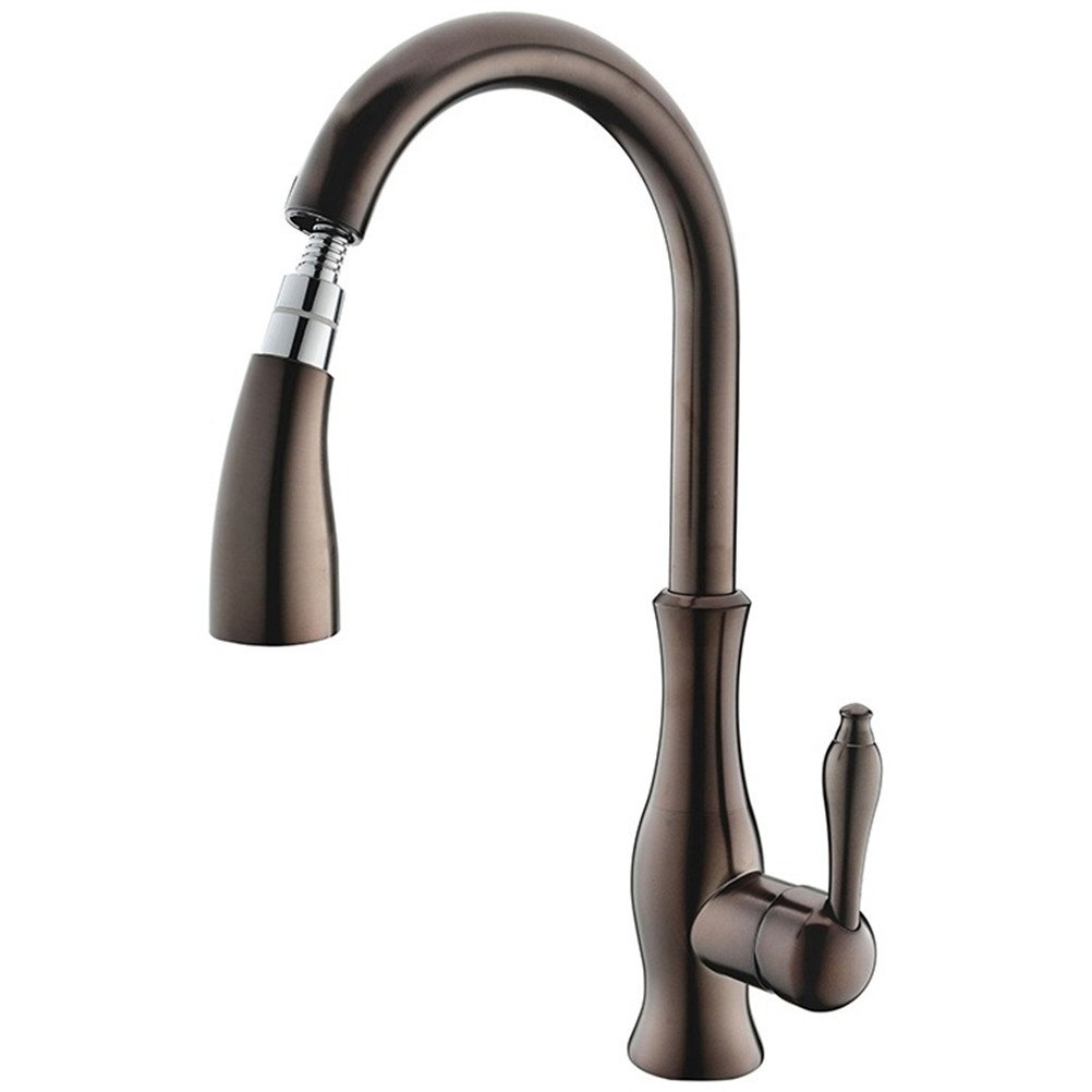 Kitchen Sink Taps with Pull Out Spray, Kitchen Faucet Traditional Oil-Rubbed Bronze Pull-Out / ­Pull-Down Deck Mounted Copper Kitchen Hot and Cold Kitchen Faucet tap