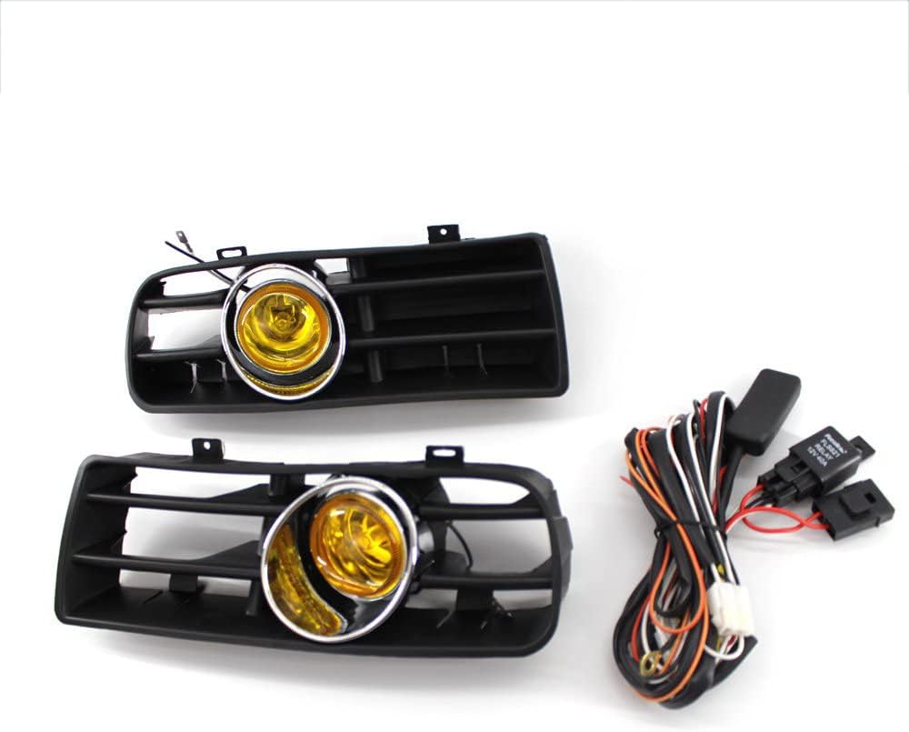 IDIYA Factory One Pair Auto Front Yellow Fog Lights Lamps