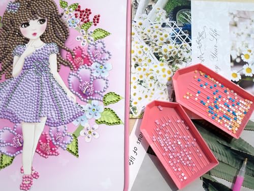 20PCS Pink Plastic Diamond Art Painting Trays,3.5inches x 1.9inches Bead Sorting Trays Organizer, Diamond Art Painting Tool Accessories for DIY Art Craft
