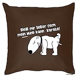 Mega coole Geschenksidee ein lustiges Dekokissen mit Aufdruck - Bleib mir lieber fern mein Hund kann Karate! /Goodman Design