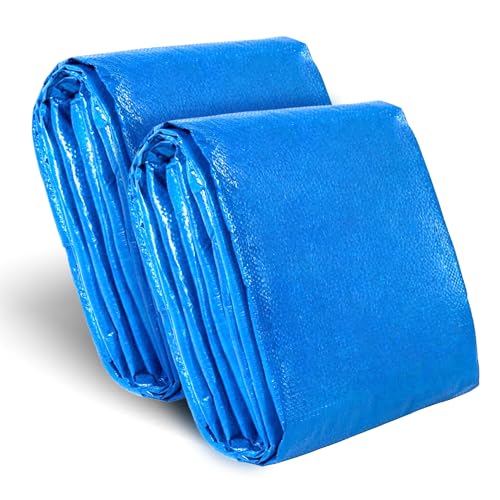 Strapazierfähige wasserdichte Abdeckplane, 390 x 510 cm, reißfeste und faltbare Bodenplane für Outdâ€¦ – Miniatur