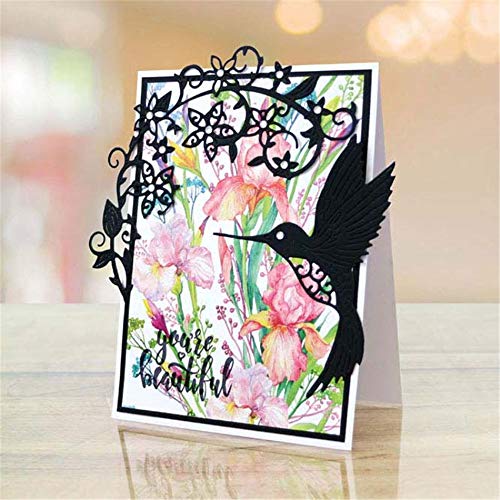 Fustelle Acciaio Al Carbonio Set 5 Fustelle In Metallo Per Scrapbooking - Finestra, Ali E Fiori, Acciaio Al Carbonio Cutting Dies Per Biglietti E Album