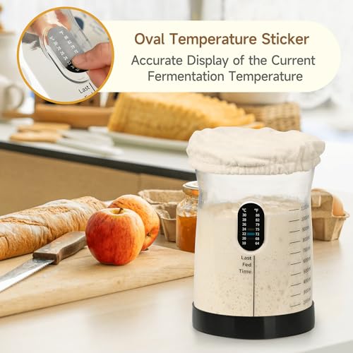 Coco Bird Pro Sourdough Starter Kit- 50oz Large Capacity Sourdough Starter Jar, 17 Flavorful Fermentation Recipes, Sourdough Bread Baking Supplies for Making Delicious Sourdough Breads(1PCS) by Coco Bird - Used condition - Image 8