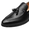 Jamron Men's Classic British Style Tassel Loafers Synthetic Leather Lightweight Moccasin Slippers Black SN01757 UK10 #4