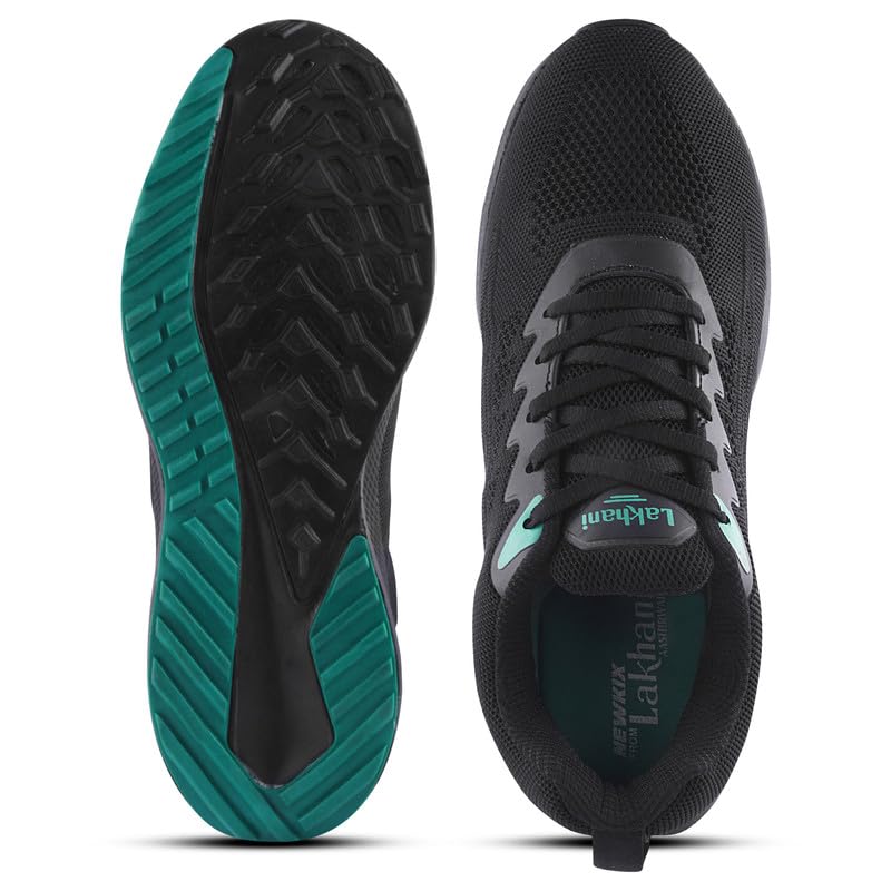 Image of Lakhani aashirwad Men's Sports Shoes | Lightweight Breathable Running Shoes for Men | Flynet Upper, Phylon Sole | Flexible, Comfortable Lace-Up Athletic Shoes