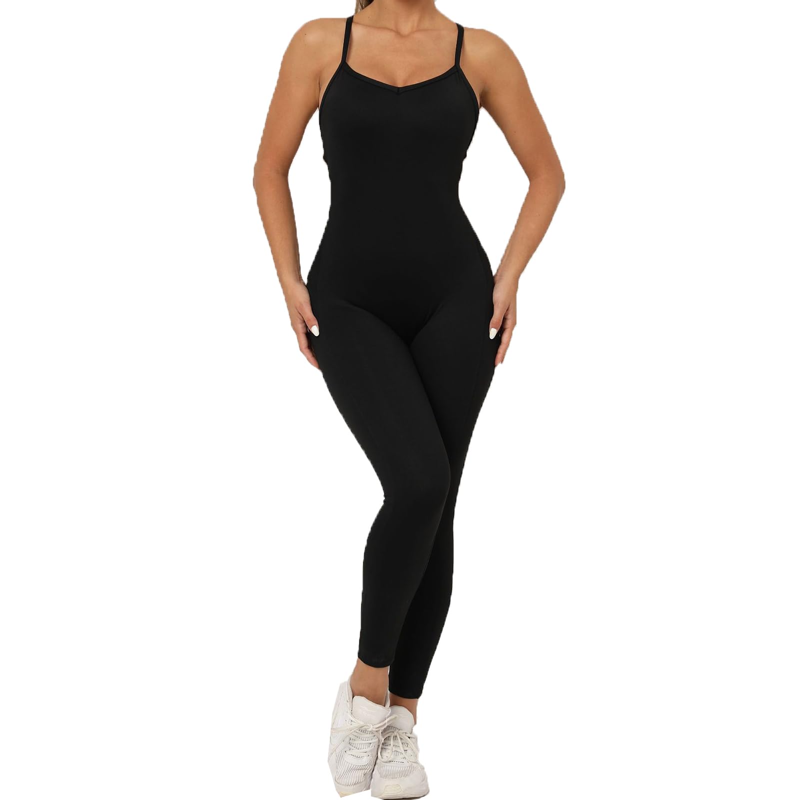 Femme Gym Sport Yoga Jumpsuit Manches Longues Sexy Côtes Combinaison Une Pièces Bustiers Femme Bodycon Vêtement De Sport Yoga Club 02-S